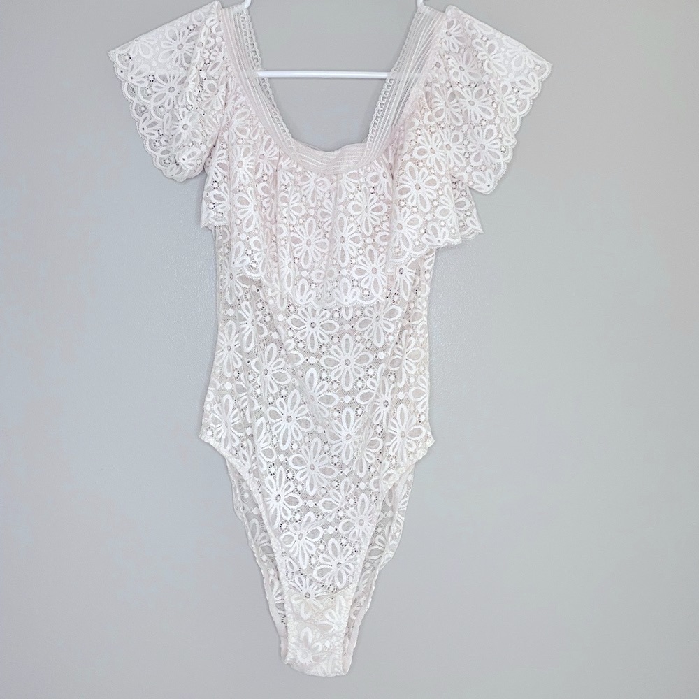 Victoria’s Secret | lace off-shoulder body suit